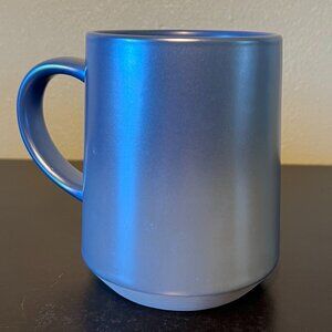 THRESHOLD Iridescent Steel Blue Stoneware Coffee Tea Mug
